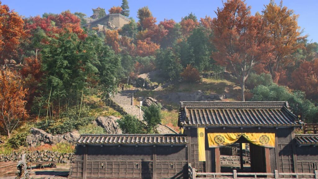 アサシンクリードシャドウズ。七曲道の入口。