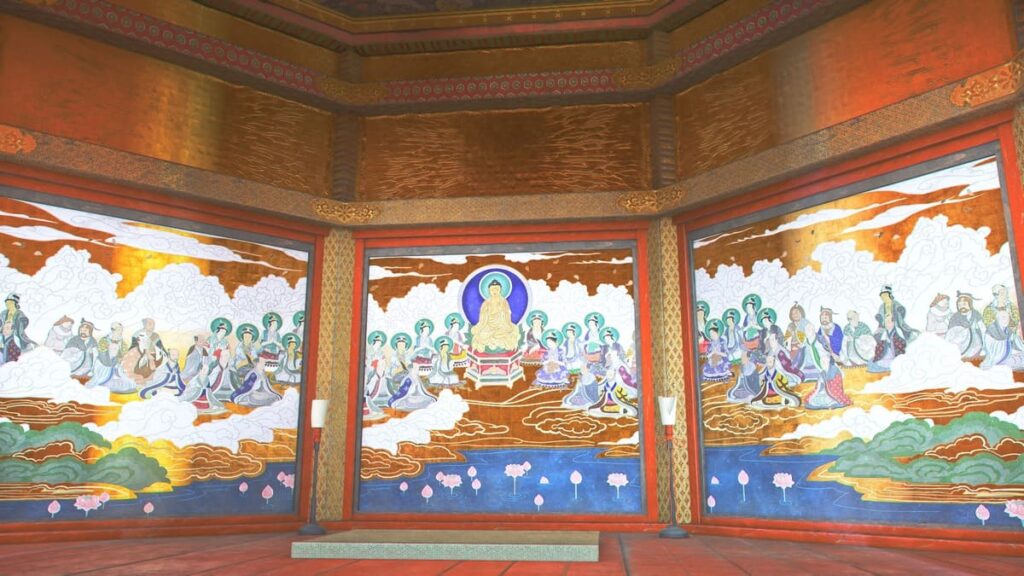 アサシンクリードシャドウズ。安土城天主。釈迦説法図。