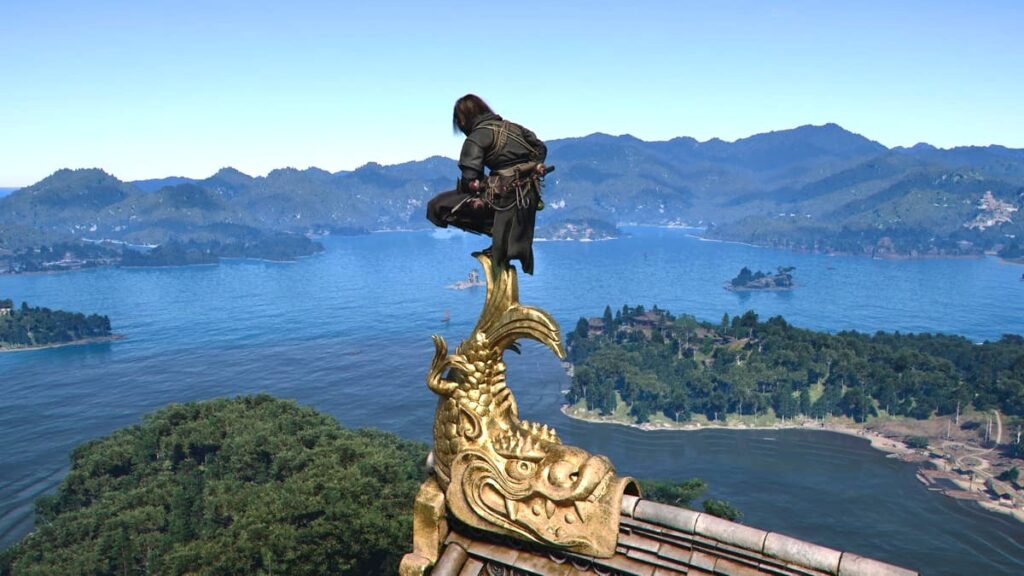 アサシンクリードシャドウズ。安土城天主の鯱。