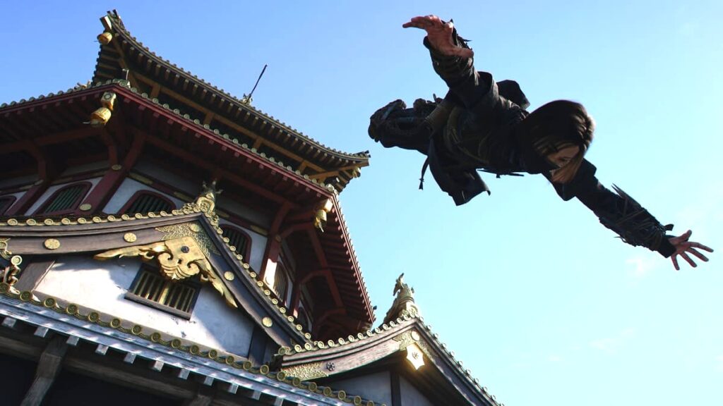 アサシンクリードシャドウズ。安土城天主からイーグルダイブ!