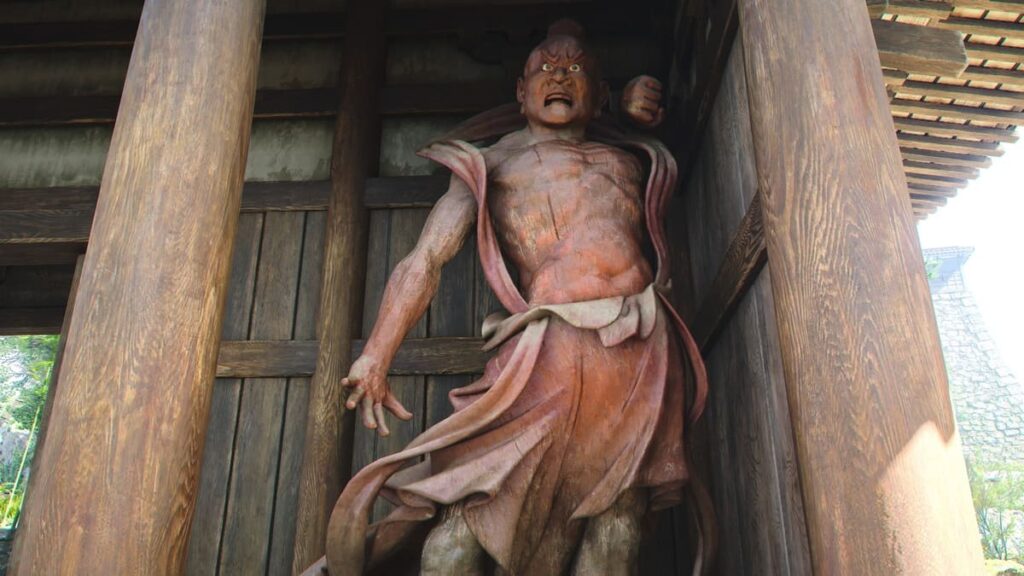 アサシンクリードシャドウズ。安土城の仁王。